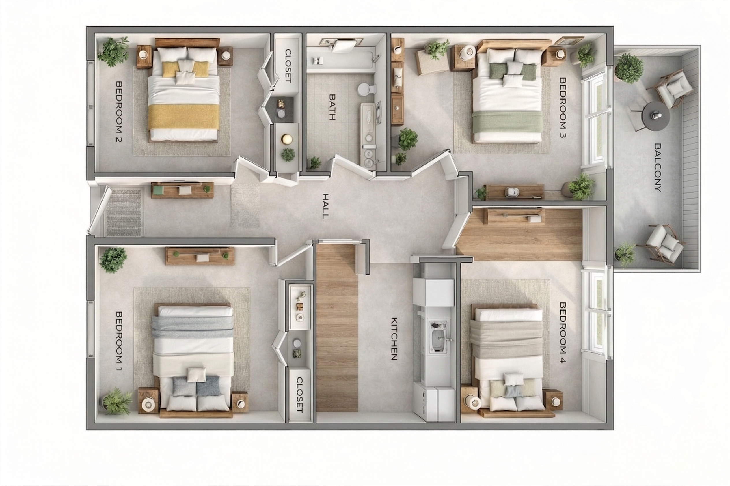 Unit floor plan at Emerson Quarters